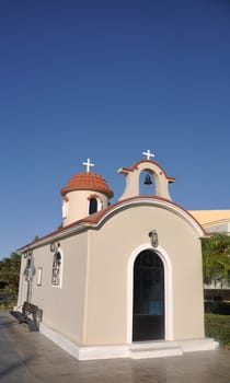 beautiful greek church in Kos, Greece (gorgeous blue sky)