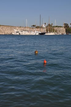 gorgeous seascape view at Kos harbour, Greece
