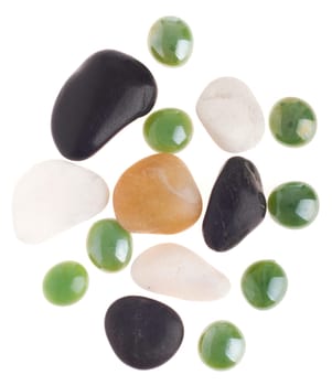 gorgeous spa stones collection isolated on white background