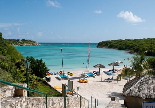 beautiful tropical beach on Long Bay, Antigua