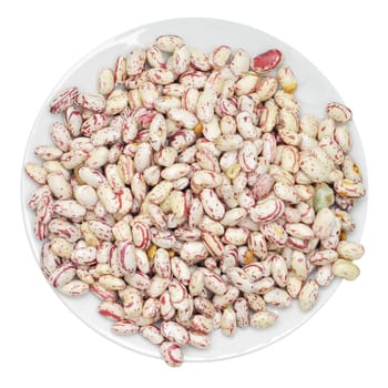 Beans soup salad food useful as background - isolated over white background
