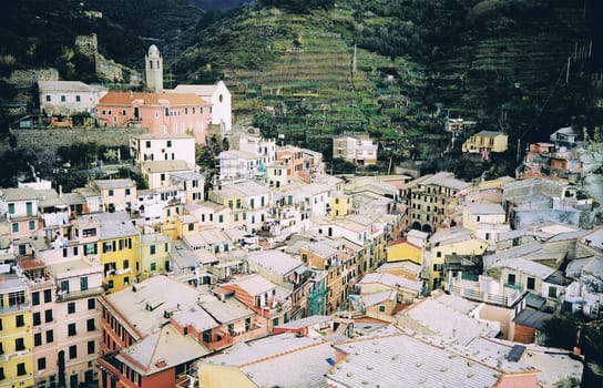 Town of Vernazza, Le Cinque Terre, Liguria, Italy before being destroyed by flood