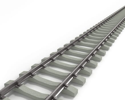 Long Rails Diagonal, isolated on white background