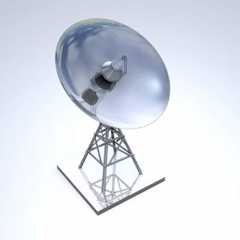 Silver Radar Dish