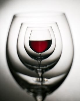 Glass of red wine close up abstract shoot