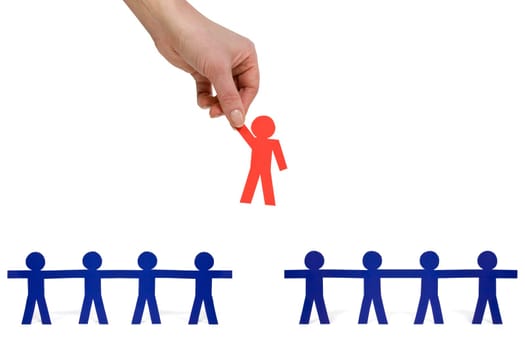 Human Resources concept: choosing the perfect candidate for the job