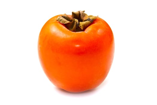 persimmon fruit on white background