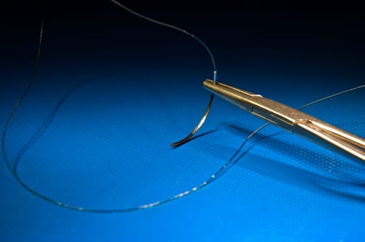 Surgery needle waiting coming surgery on studio ground