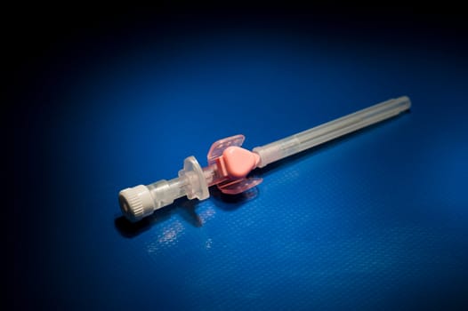 Cannula maded from plastic laying on studio ground