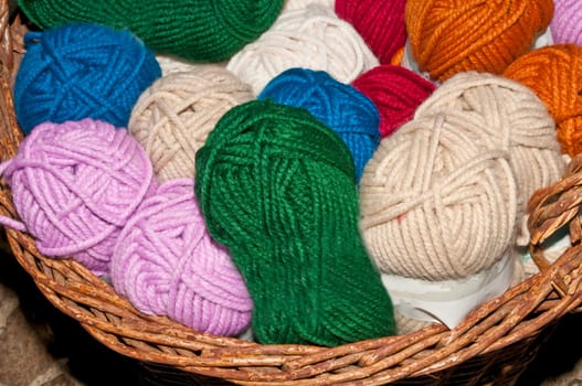 coloured wool