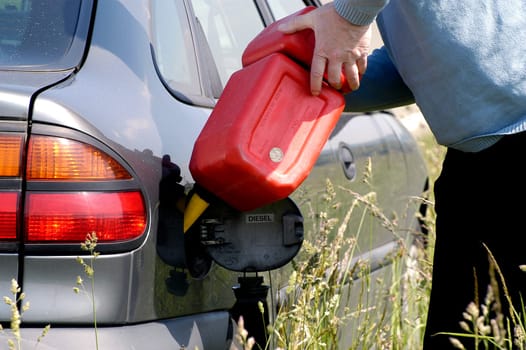 to refuel before falling out of fuel