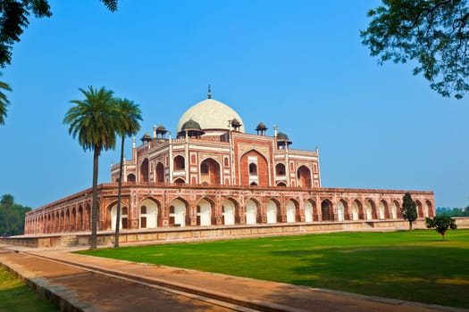 India, Delhi, Humayun&#039 s Tomb, built by Hamida Banu Begun in 1565-72 A.D. the earliest example of Persian influence in Indian architecture
