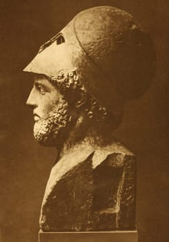 Pericles (495 BC-429 BC). Prominent and influential statesman, orator and general of Athens during the city&#039 s Golden Age. Engraved by unknown engraved and published in The Mentor Magazine vol. 2, United States, 1915.
