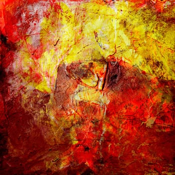 Abstract Painting Textures Collaged on Canvas Texture