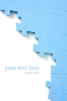 blue puzzle background  with space for your text