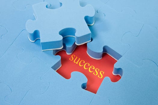 Piece of puzzle of the success, growth, development, opportunity, and leadership