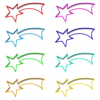 Collection Christianity Fish Symbol Sign 8 Colors