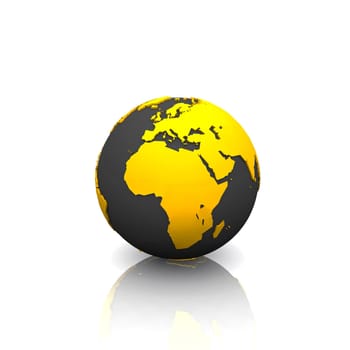 3D - Earth Gold Black