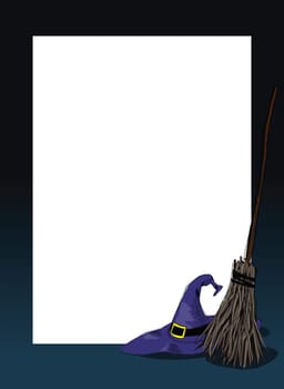 halloween background frame with white space for message