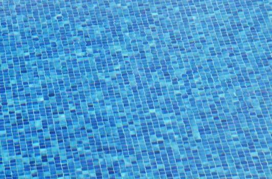 Blue swimming pool detail