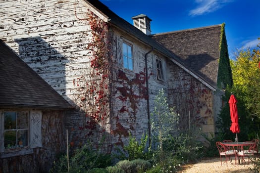 Winery French Farm House Napa California  Resubmit--In response to comments from reviewer have further processed image to reduce noise, sharpen focus and adjust lighting.