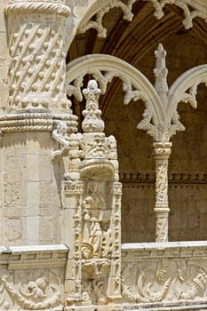Artistic Jeronimos Monastery in Lisbon in Portugal