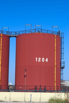 Petrochemical industry on the harbor industrial park of Fos on sea.