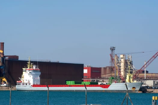 Petrochemical industry on the harbor industrial park of Fos on sea.