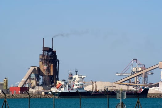 Petrochemical industry on the harbor industrial park of Fos on sea.