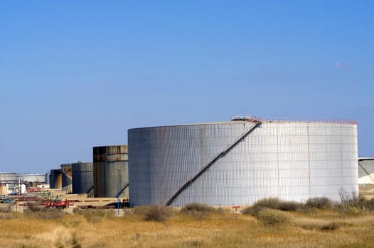 Petrochemical industry on the harbor industrial park of Fos on sea.