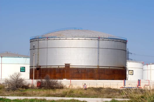 Petrochemical industry on the harbor industrial park of Fos on sea.
