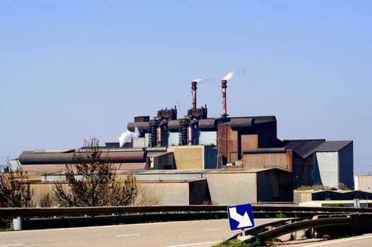 Petrochemical industry on the harbor industrial park of Fos on sea.