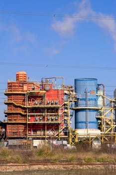 Petrochemical industry on the harbor industrial park of Fos on sea.