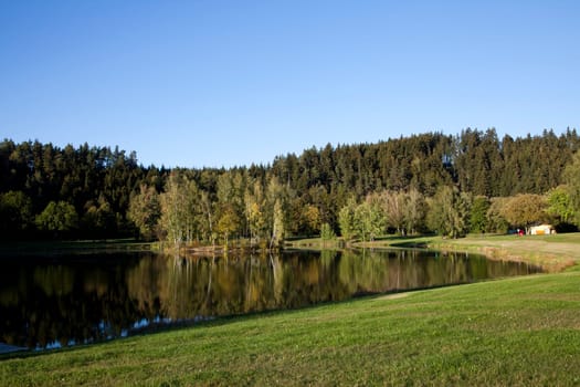 Auensee near Joditz in Upper Franconia
