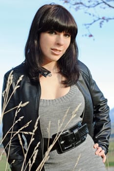 The modern black leather jacket