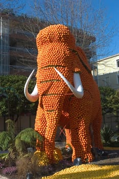 With this occasion the gardens are the theater of construction of monument out of oranges and lemons on a different topic each years.