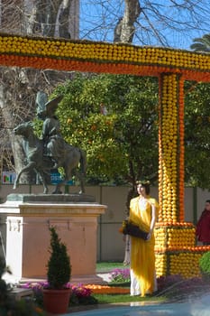 With this occasion the gardens are the theater of construction of monument out of oranges and lemons on a different topic each years.
