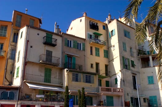 Town of Menton on the French Riviera to the Italian border
