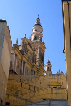 Town of Menton on the French Riviera to the Italian border