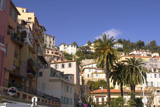 Town of Menton on the French Riviera to the Italian border