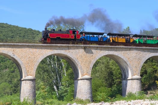 little tourist steam train from Anduze