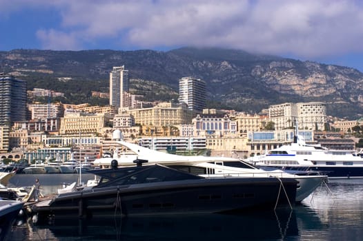 yachts in Monaco Harbour
