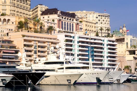 Landscape of Monaco of night in the small hour