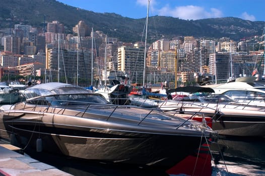 yachts in Monaco Harbour