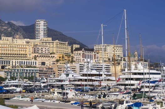 yachts in Monaco Harbour