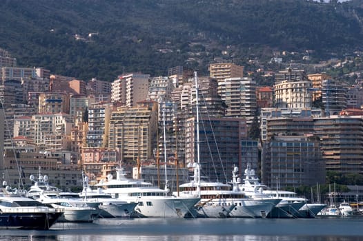 Landscape of Monaco of night in the small hour