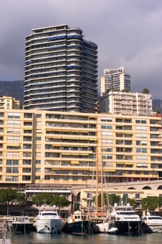 Landscape of Monaco of night in the small hour