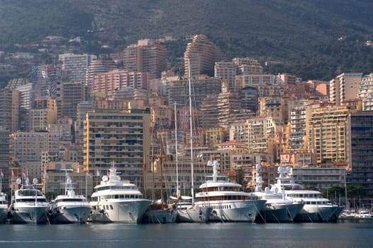 Landscape of Monaco of night in the small hour