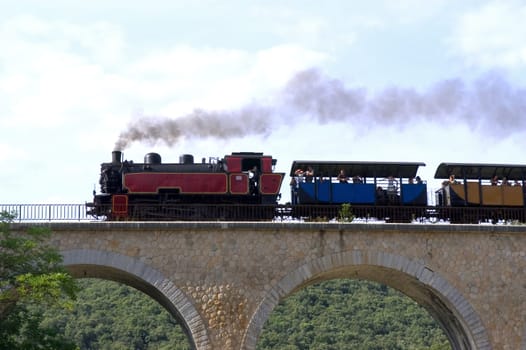 little tourist steam train from Anduze