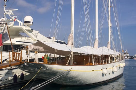 yachts in Monaco Harbour